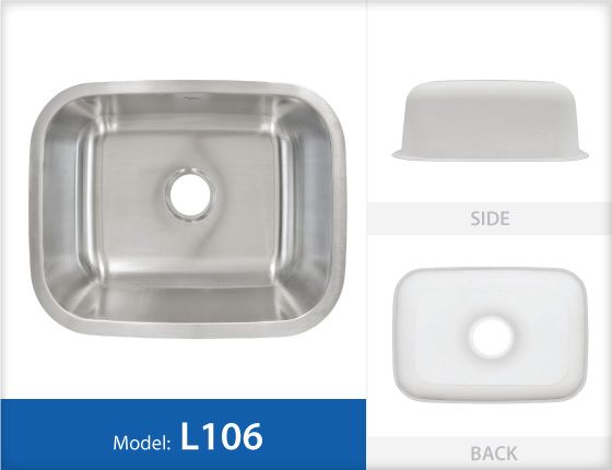 UNDERMOUNT Stainless Steel Single KITCHEN SINK   L106  