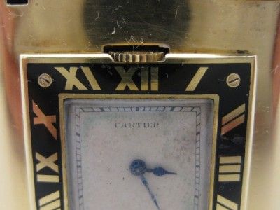   CARTIER 18K GOLD & ENAMEL LIGHTER WATCH CIRCA 1930 NO RES  