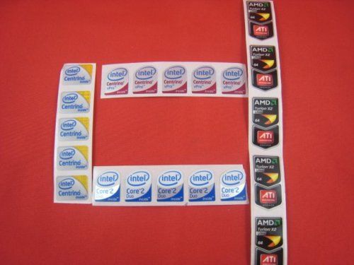 20PC Core 2 Duo AMD centrino for Win7 XP VISTA sticker  