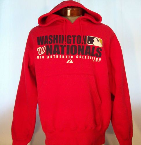 WASHINGTON NATIONALS Hoodie Authentic MAJESTIC M MLB Baseball  