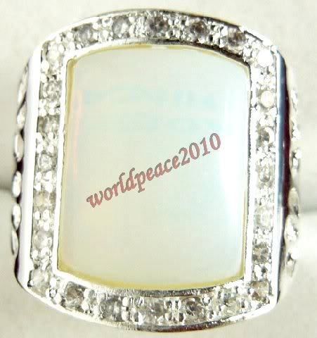 new mens moonstone jade ring ,size 8 11  