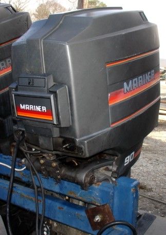 1989 MARINER 2 STROKE 90 HP OUTBOARD MOTOR 20 SHAFT BOAT ENGINE NICE 