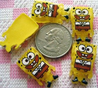 Decora Harajuku Sponge Bob cabochons 5 pcs (A102)  