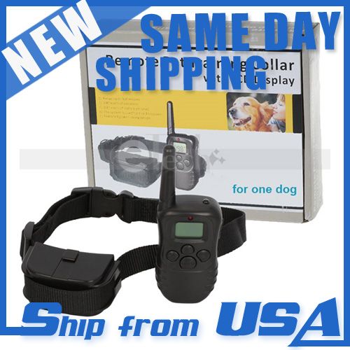 NEW LCD 100LV Level SHOCK&VIBRA REMOTE PET DOG TRAINING COLLAR  