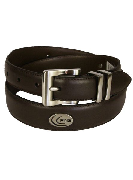 PING Golf Mens Smooth Leather Belt   Sizes 32 thru 44  