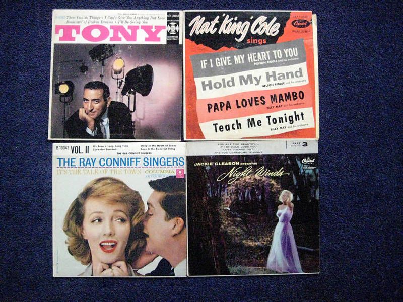 TONY BENNETT, NAT COLE, RAY CONNIFF, JACKIE GLEASON EPs  