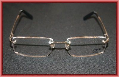 New FRED Lunettes Rimless Eyeglasses ST VINCENT F1 Palladium AUTHENTIC 