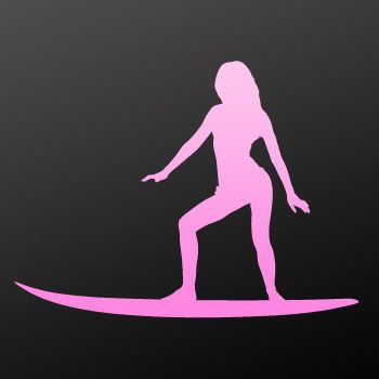 Vinyl Decal Sticker Surfer Surfboard Surf ZK3X7  