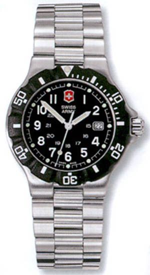 Victorinox Swiss Army Black Dial Stainless Steel Womens Watch 24008 