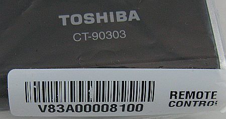 Toshiba 40XF 46XF 52XF 550U CT 90303 Remote + Manual  