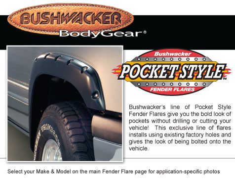 Pocket Fender Flares Bushwacker 1994 01 Dodge 1500/2500 50908 02 