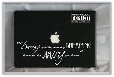 2Pac Tupac Pac Dreams Quote Laptop Car Wall Vinyl Decal  
