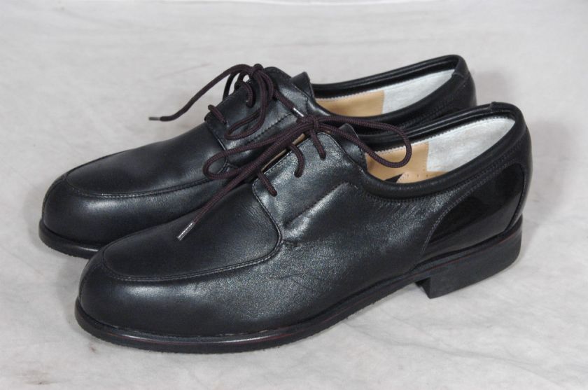 WALTER GENUIN black GORETEX oxfords golf shoes 38.5 NEW  