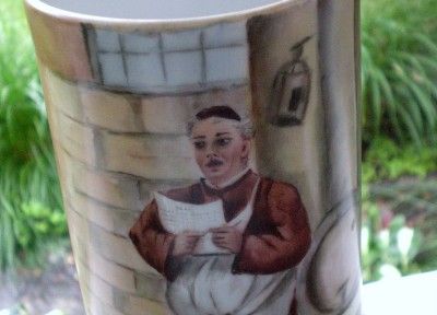 LIMOGES France TANKARD Handpainted Monk   Wine Cellar  